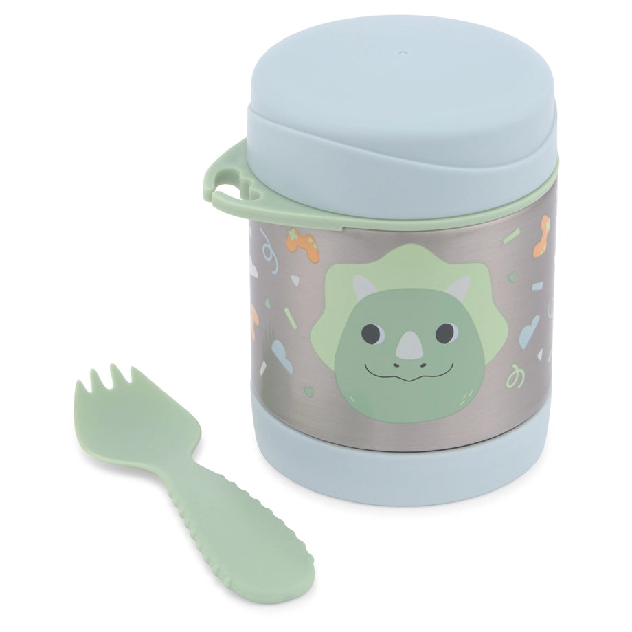 Skip Hop Besties Squad Insulated Food Jar - Dex Dino open view