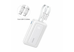 Anker Zolo Power Bank 10,000 mAh - 35W Dual Cable - White