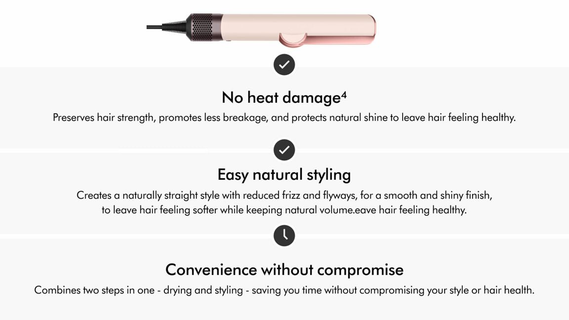 Dyson Airstrait dryer and straightener - Ceramic Apricot/Topaz Dyson Airstrait dryer and straightener - Ceramic Apricot/Topaz