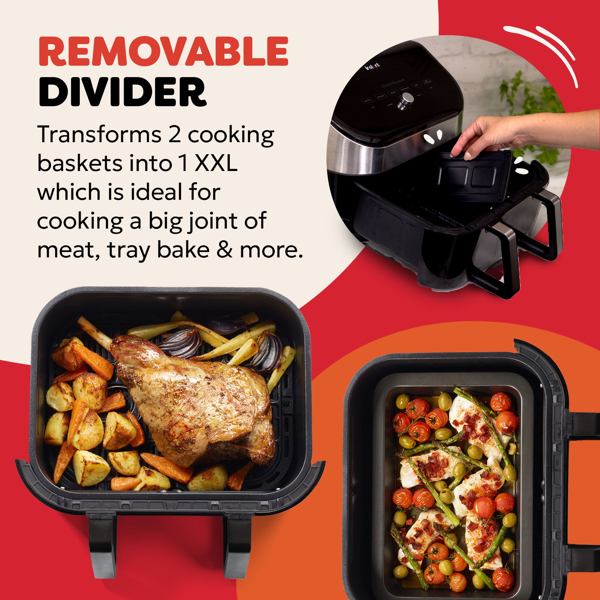 Instant Pot Air Fryer 8.5L Vortex VersaZone Clear