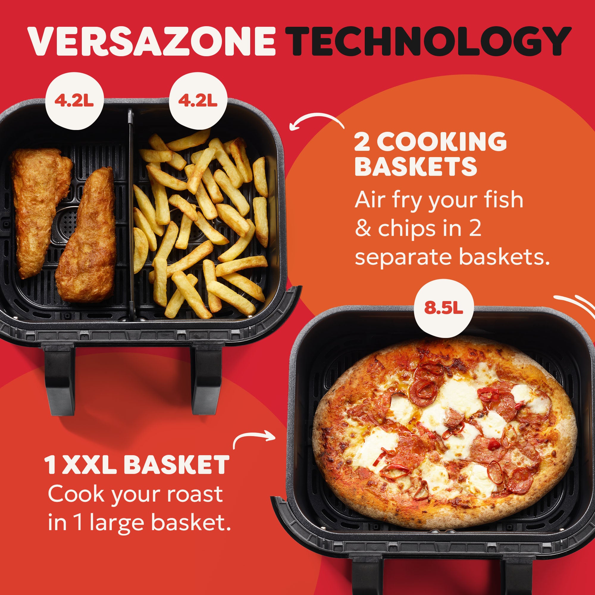 Instant Pot Air Fryer 8.5L Vortex VersaZone Clear
