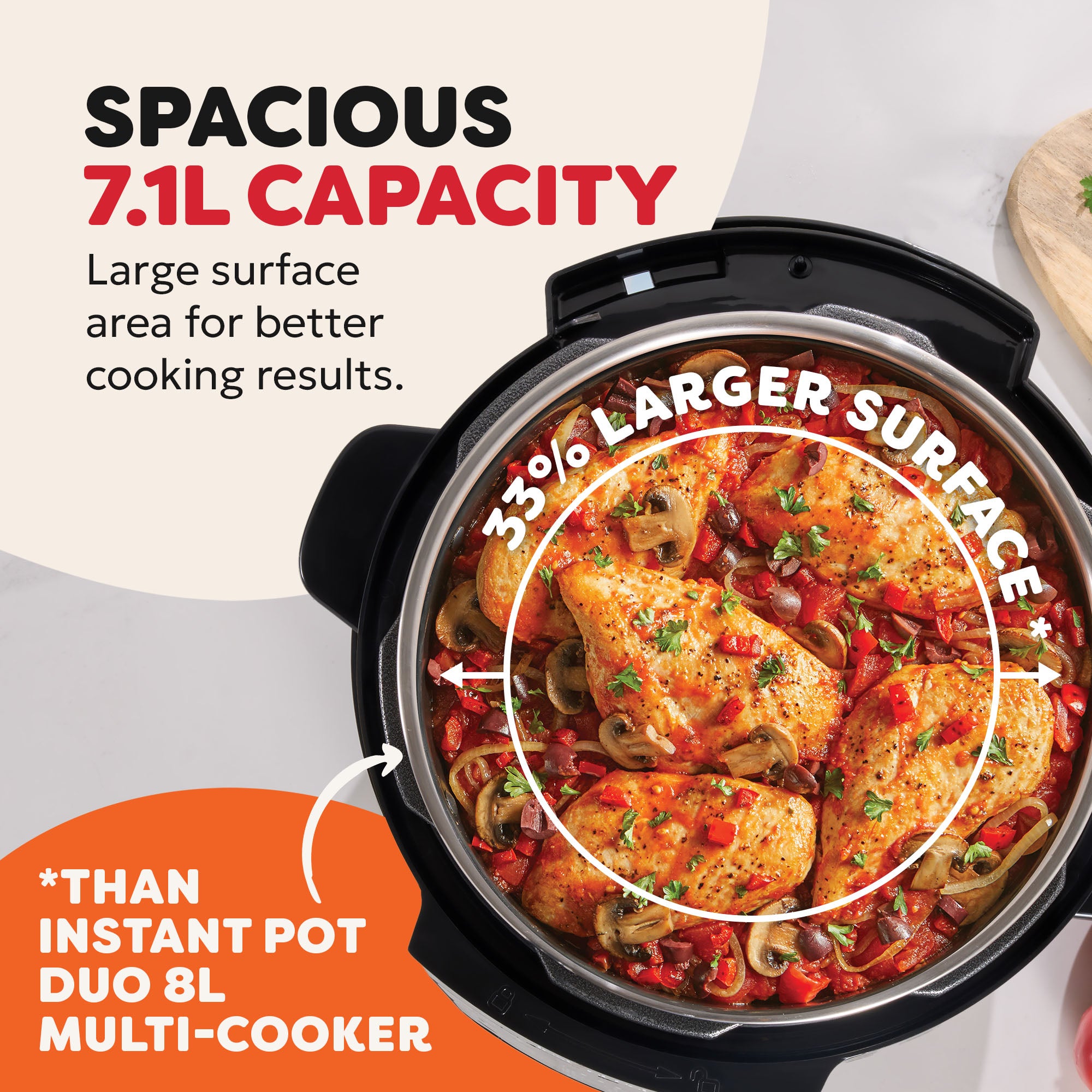 Instant Pot XL Electric Pressure Cooker 7.1L -  Black