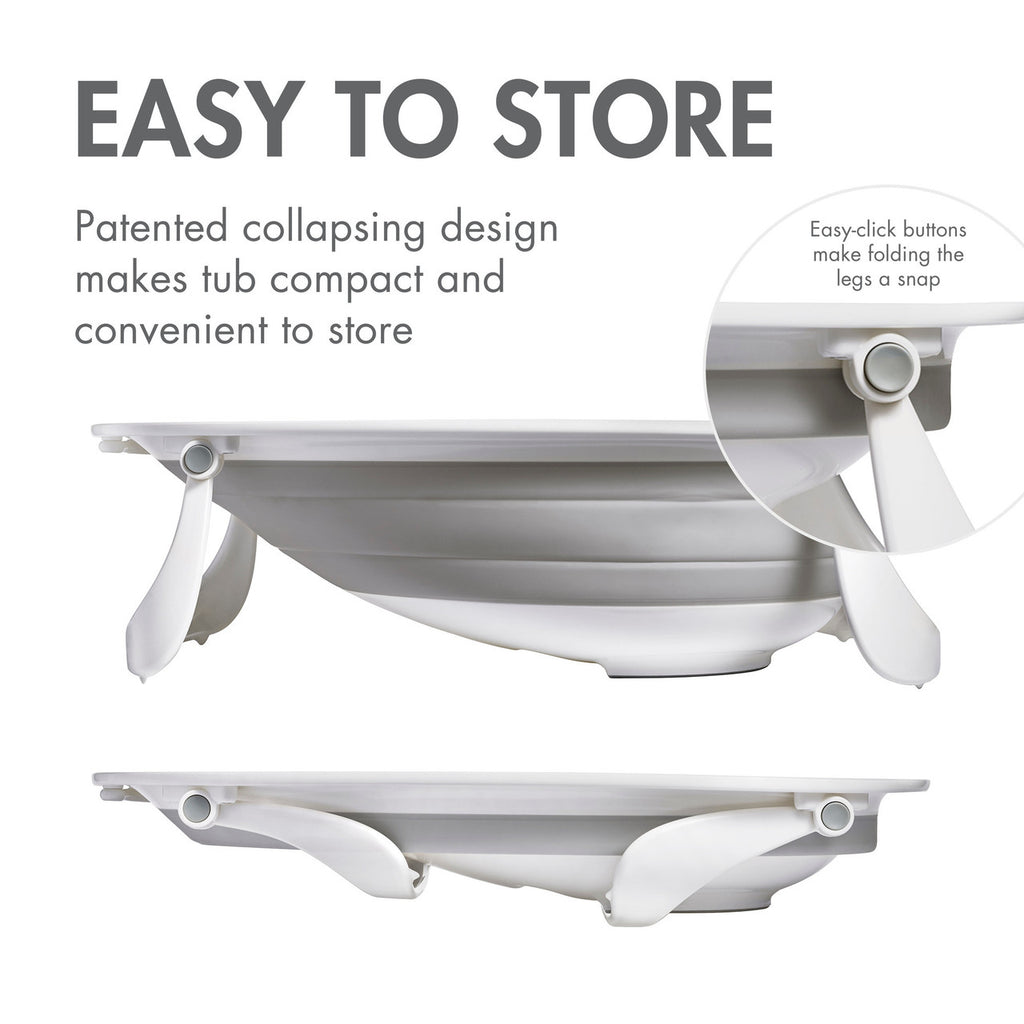 Boon Naked 2-Position Collapsible Baby Bathtub - Grey