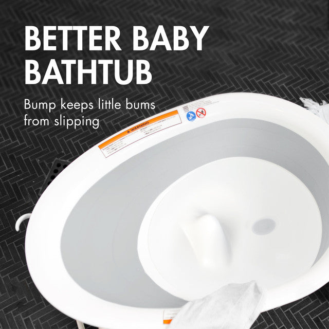 Boon Naked 2-Position Collapsible Baby Bathtub - Grey