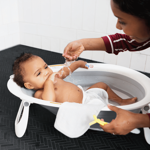 Boon Naked 2-Position Collapsible Baby Bathtub - Grey