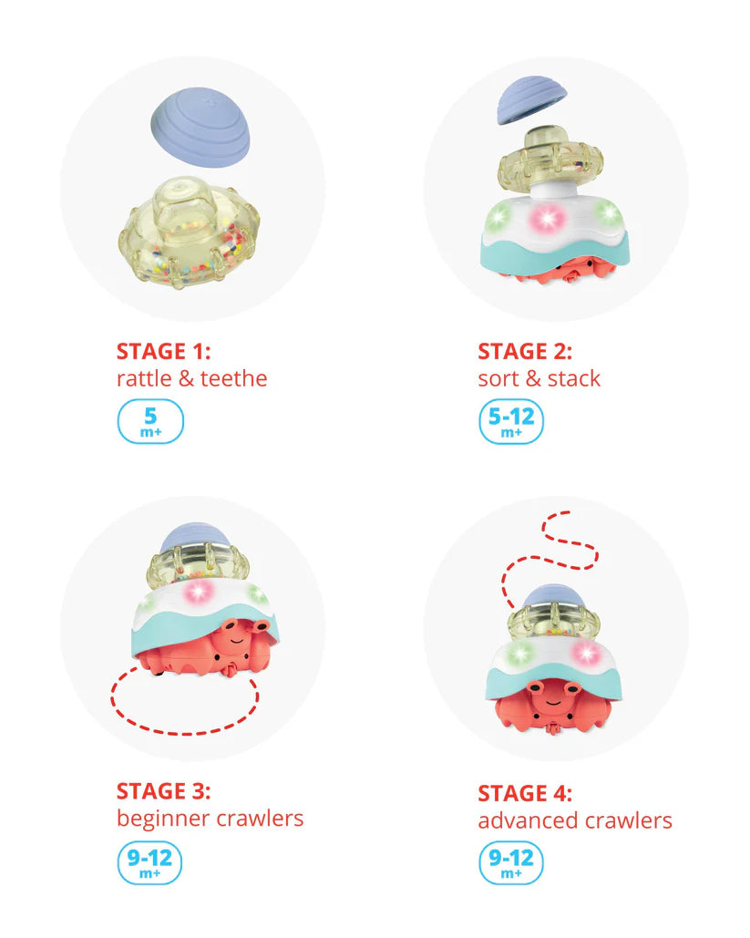 Baby Stack & Crawl 4-in-1 Crab Baby Crawl Toy Baby Stack & Crawl 4-in-1 Crab Baby Crawl Toy