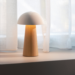 Kreafunk Bello Light Wood Portable LED Lamp | 50H Battery