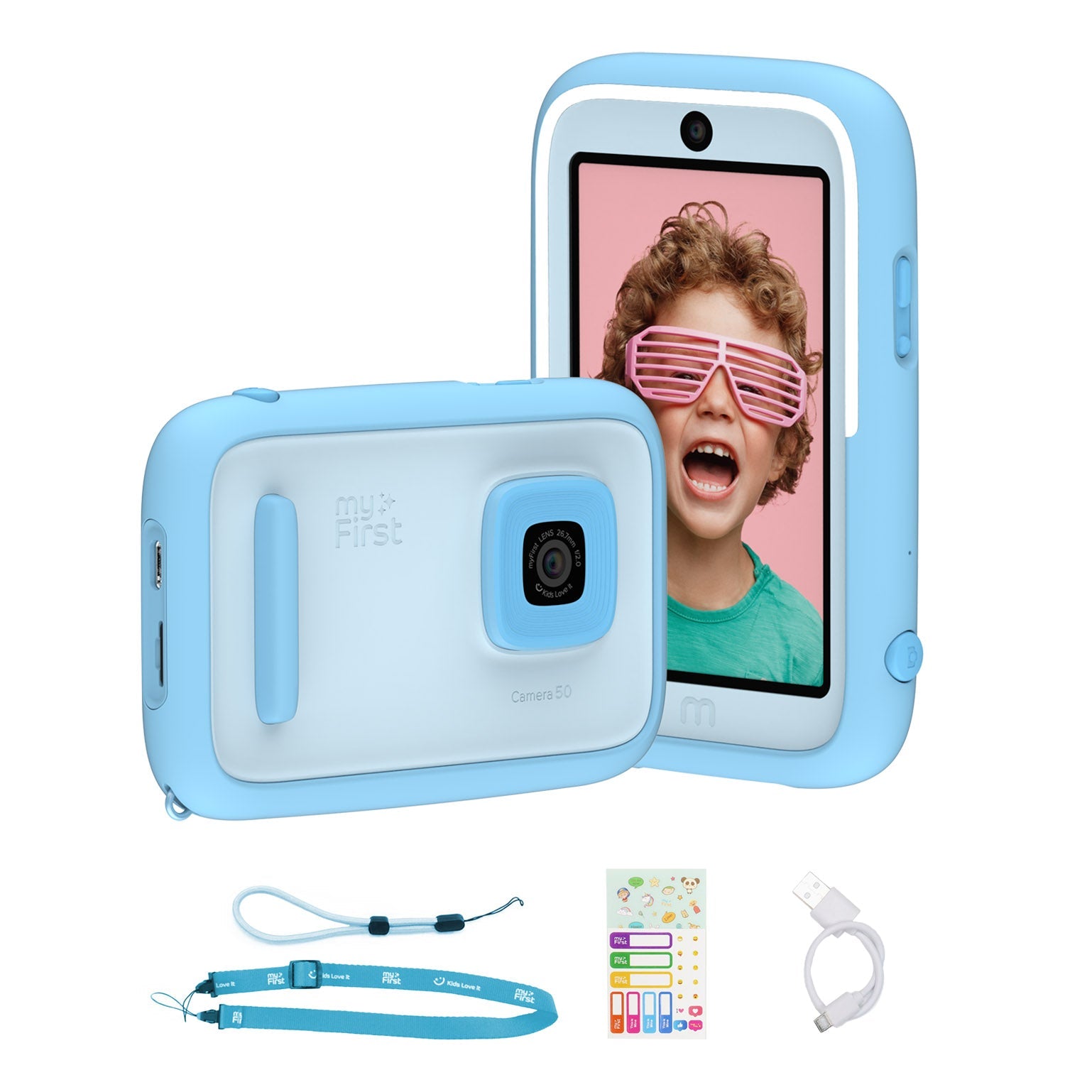 myFirst Camera 50 Blue with accessories