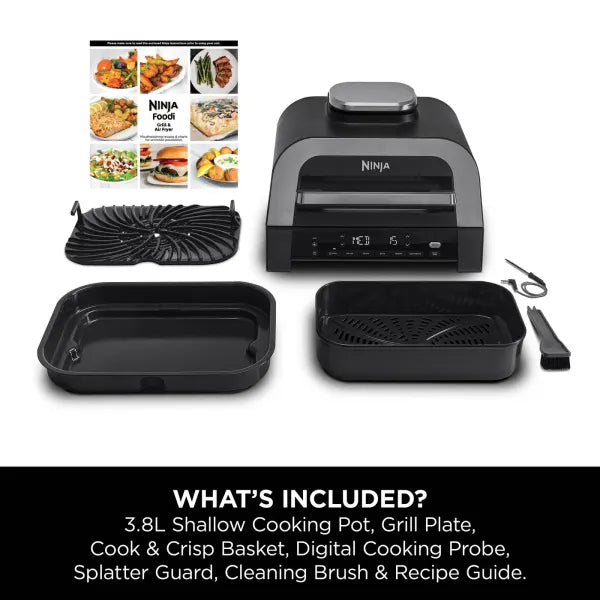 Ninja Foodi MAX 6-in-1 Health Grill & Air Fryer DG551ME - Grey