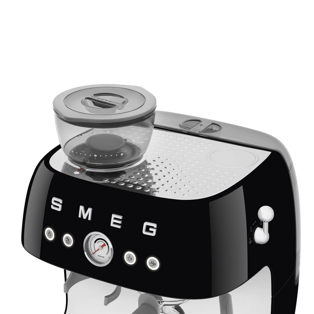 Smeg Manual Espresso Coffee Machine with Grinder 50's Style