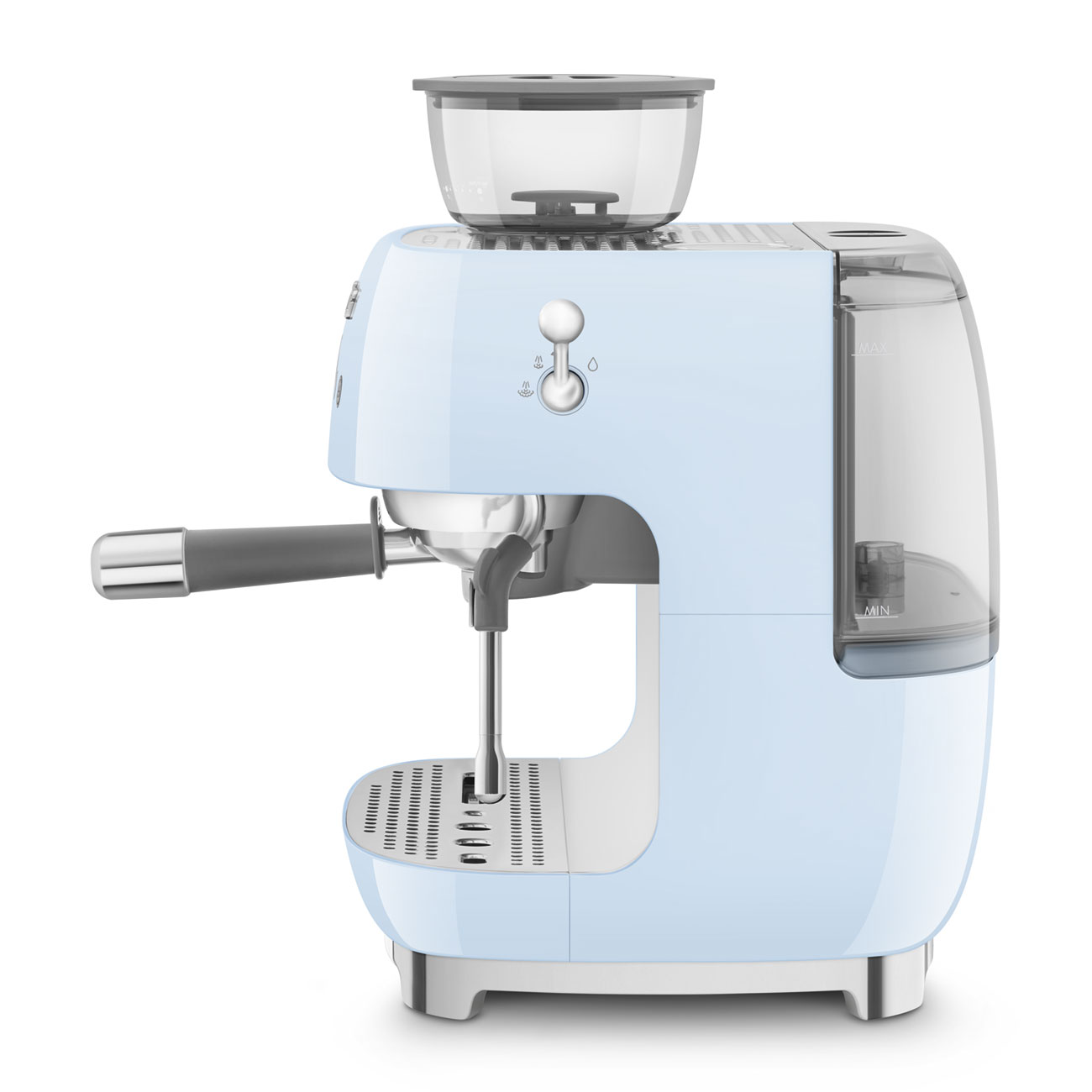 Smeg Manual Espresso Coffee Machine with Grinder 50's Style Aesthetic - Pastel Blue