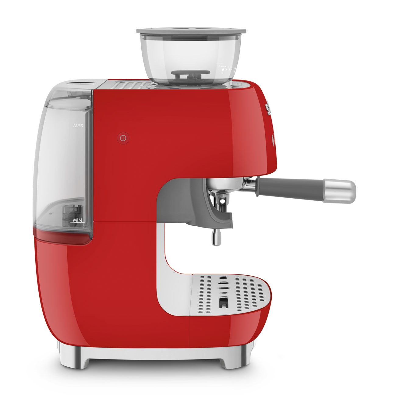 Smeg Manual Espresso Coffee Machine with Grinder 50's Style Aesthetic - Red