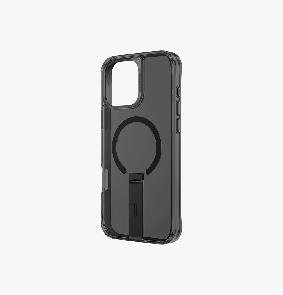 UNIQ Eleva MagClick iPhone 16 Pro Case with Stand – Black