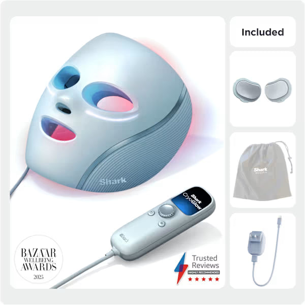 Shark CryoGlow Under-Eye Cooling & LED Face Mask FW312ME - Blue Frost