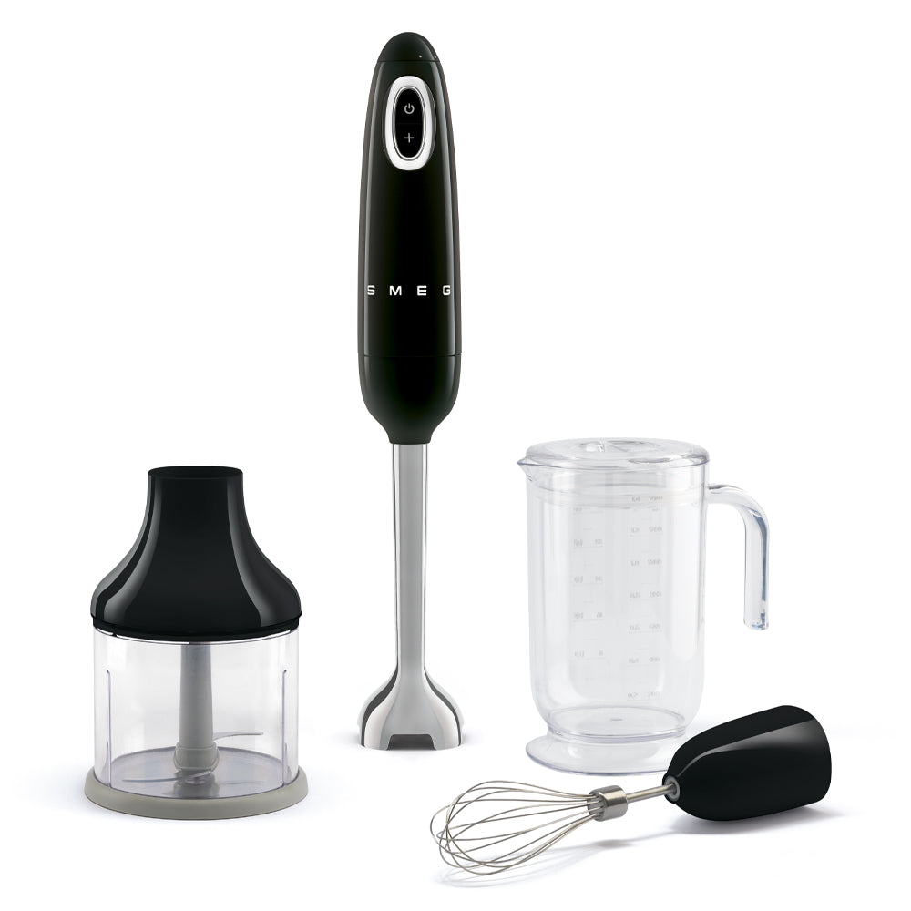 Smeg Hand Blender with Acessories 50's Style Aesthetic - Black