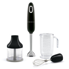Smeg Hand Blender with Acessories 50's Style Aesthetic - Black
