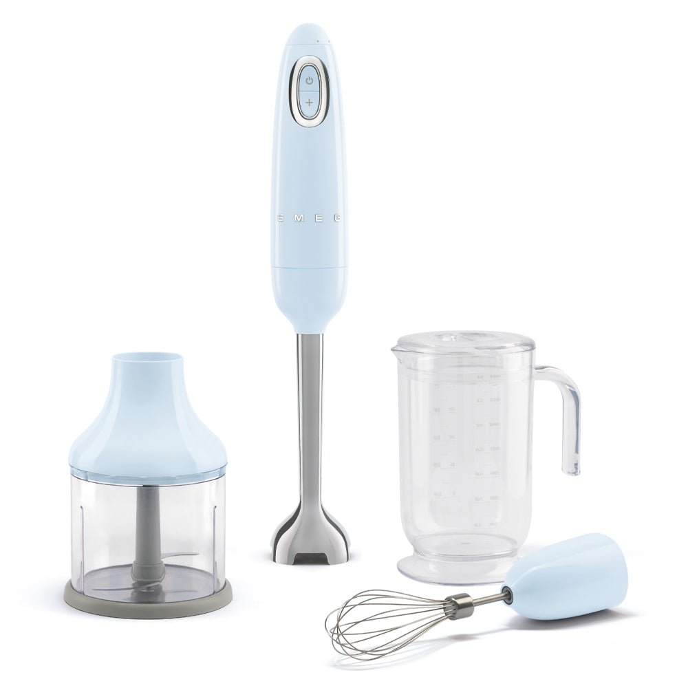Smeg Hand Blender with Acessories 50's Style Aesthetic - Pastel Blue