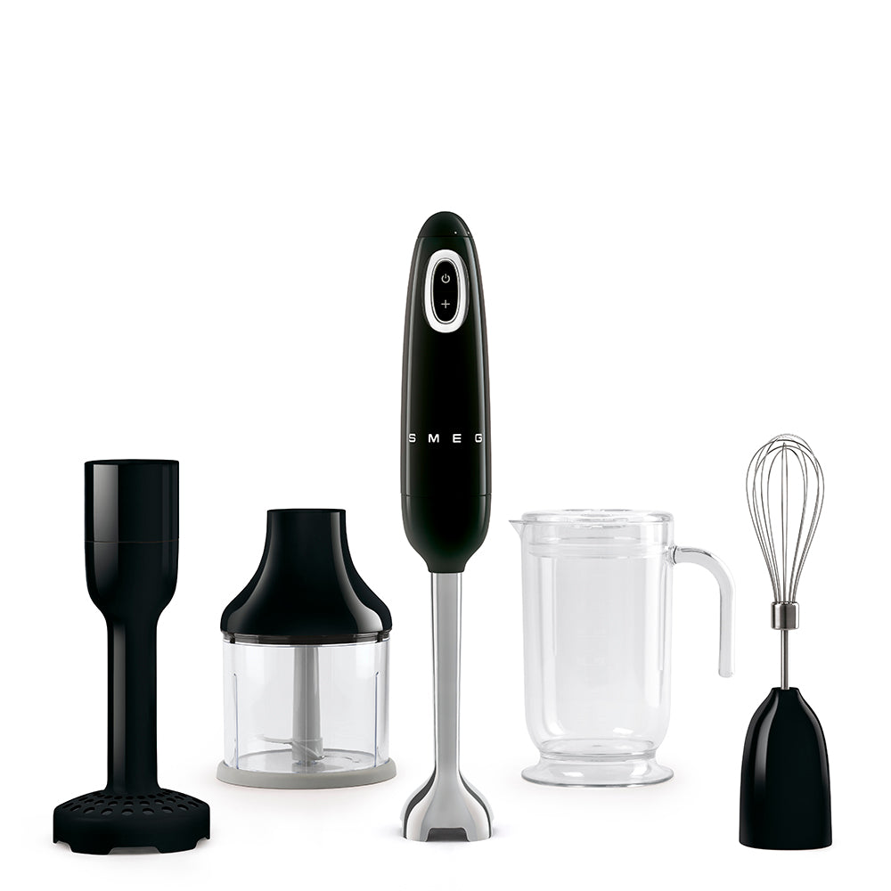 Smeg Hand Blender with Acessories 50's Style Aesthetic - Black