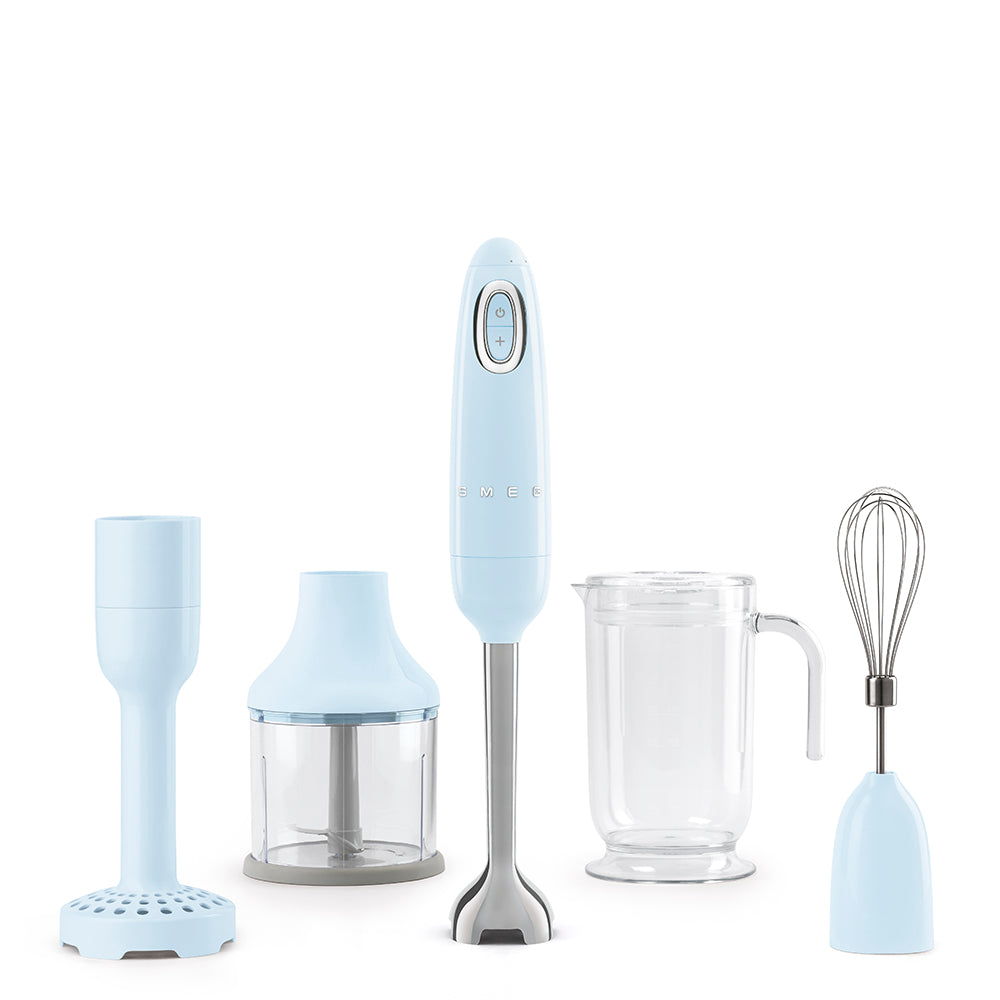 Smeg Hand Blender with Acessories 50's Style Aesthetic - Pastel Blue