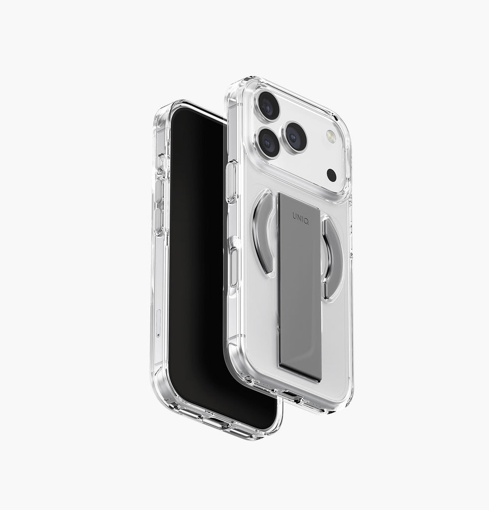 UNIQ Heldro Air Slim FlexGrip™ Case with Magnetic Charging for iPhone 17 Pro Max - Lucent Clear