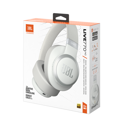 JBL Live 770NC Over-Ear Headphone - White JBL Live 770NC Over-Ear Headphone - White