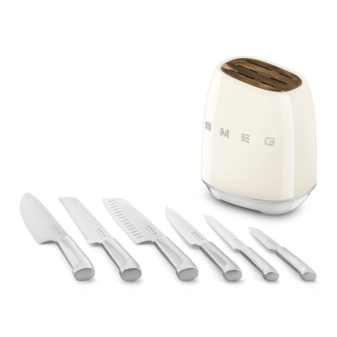 Knife Block Set - Cream