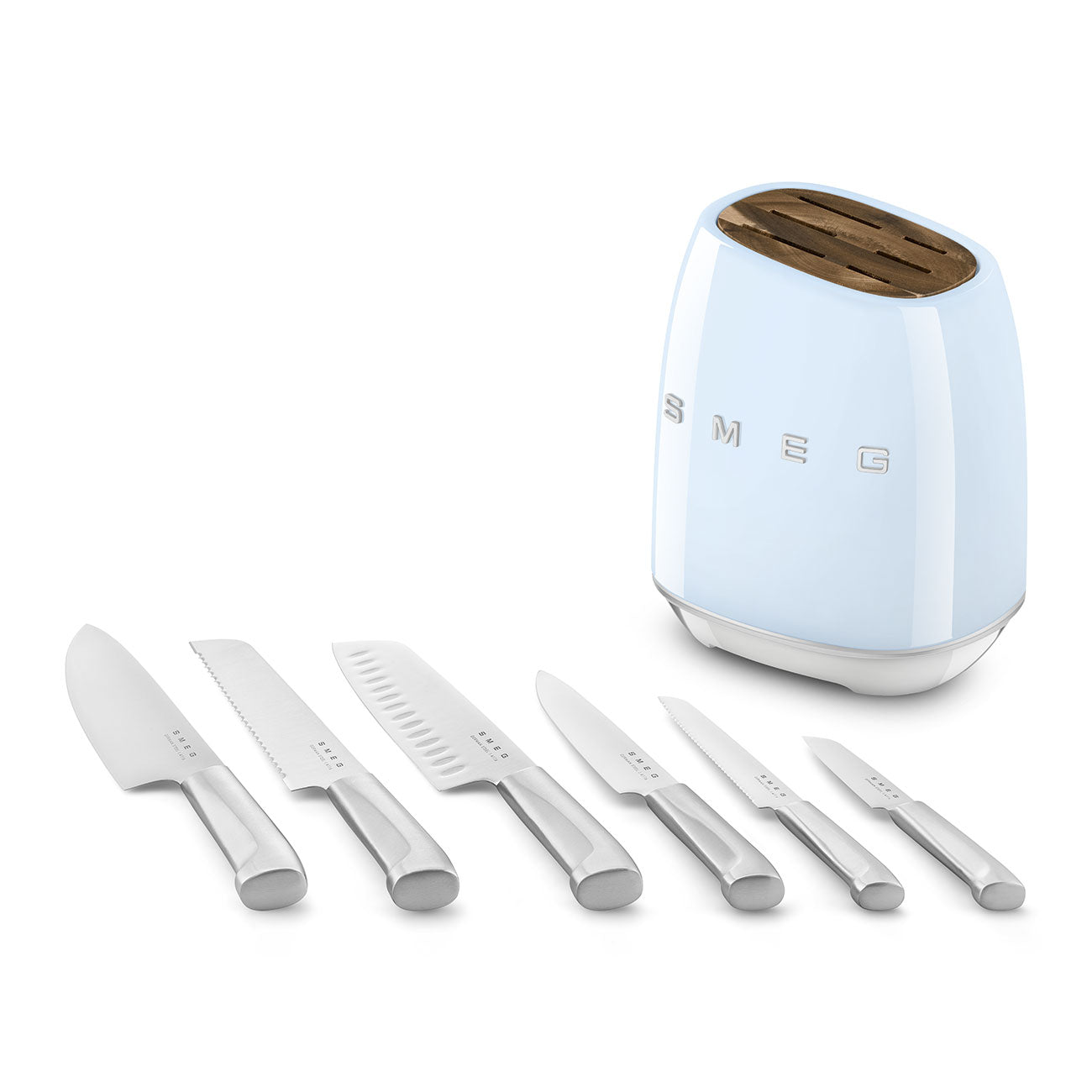 Knife Block Set - Pastel Blue