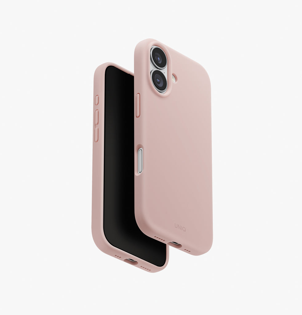 UNIQ Lino Hybrid Silicone Case with MagClick™ for iPhone 17 - Blush Pink