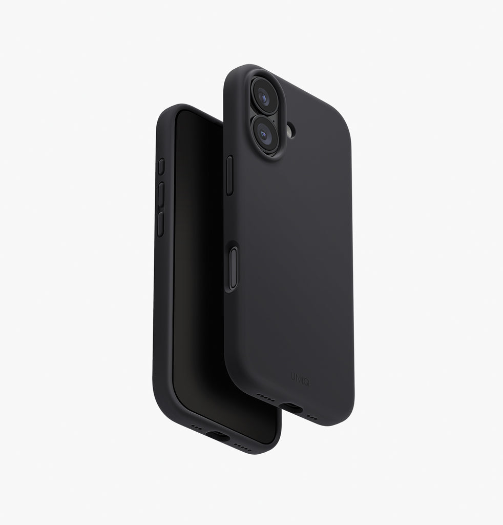 UNIQ Lino Hybrid Silicone Case with MagClick™ for iPhone 17 - Charcoal Grey