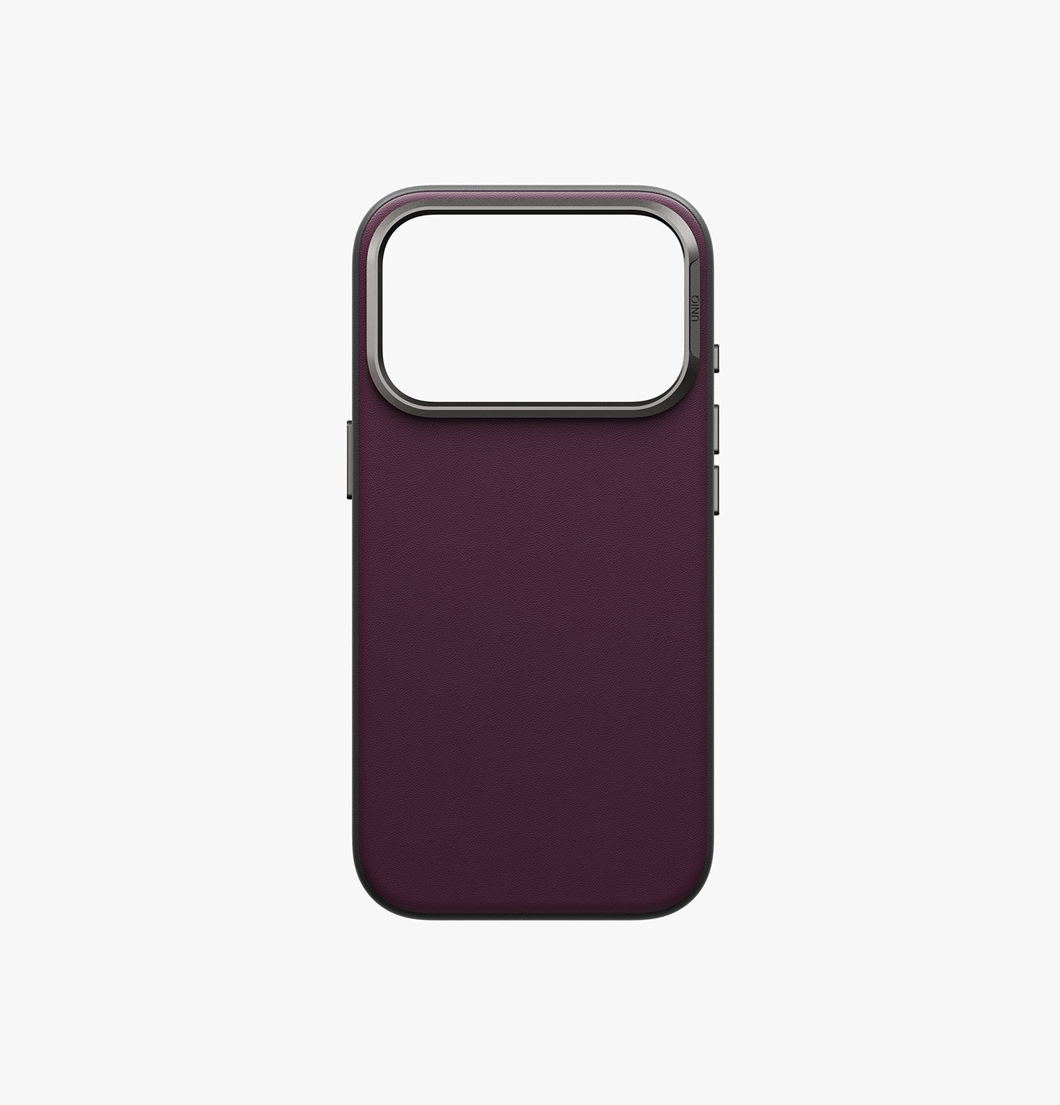 UNIQ Lyden DS MagClick Dual-Tone Vegan Leather iPhone 18 Pro Case – Deep Maroon - image 5