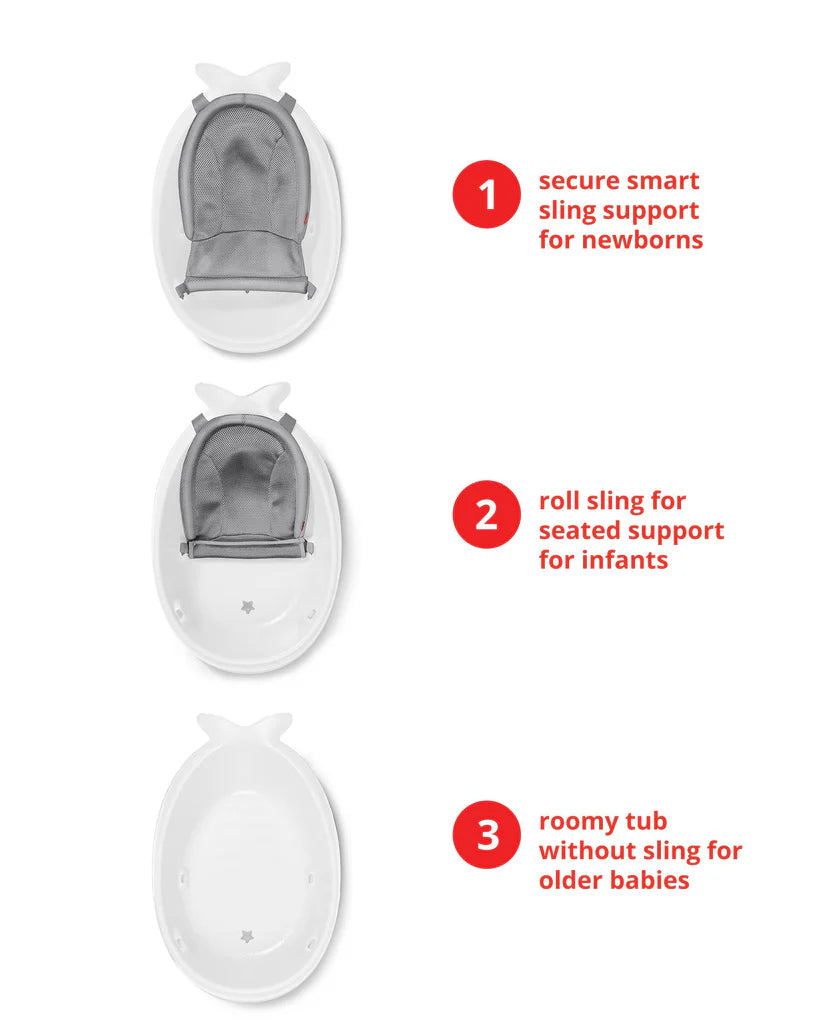 MOBY® Smart Sling™ 3-Stage Tub - White MOBY® Smart Sling™ 3-Stage Tub - White