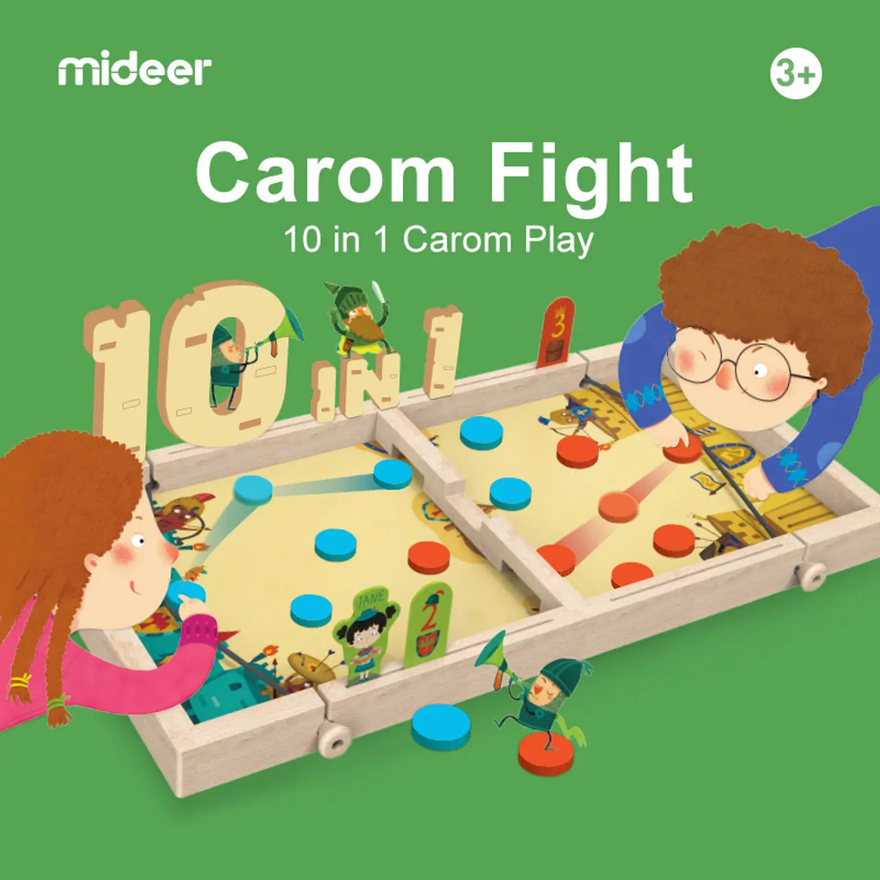 Mideer 10-in-1 Carrom Board Game