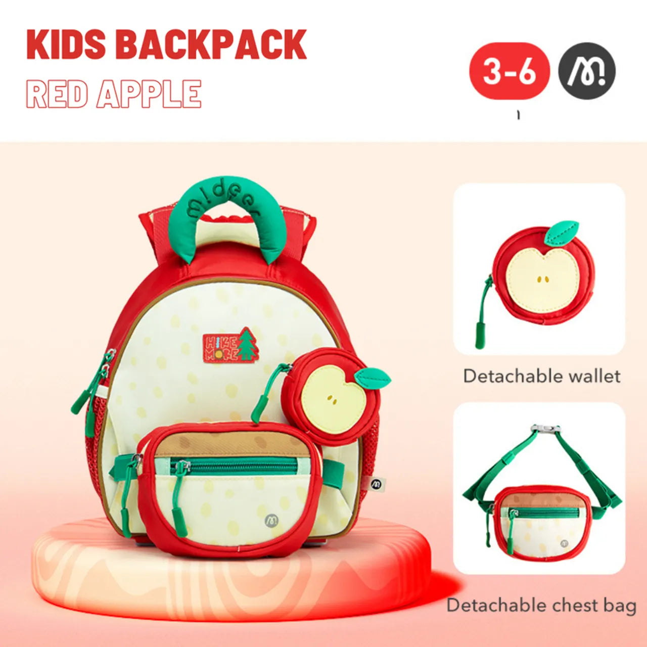 Mideer - Kids Backpack - Red Apple