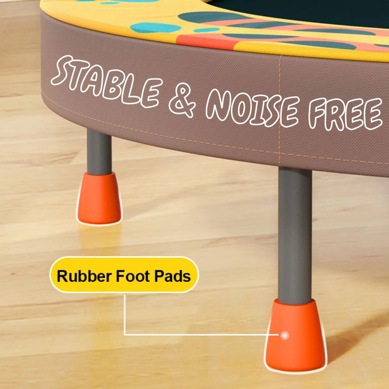 Mideer - Kids Foldable Trampoline 3ft - YellowithBlack