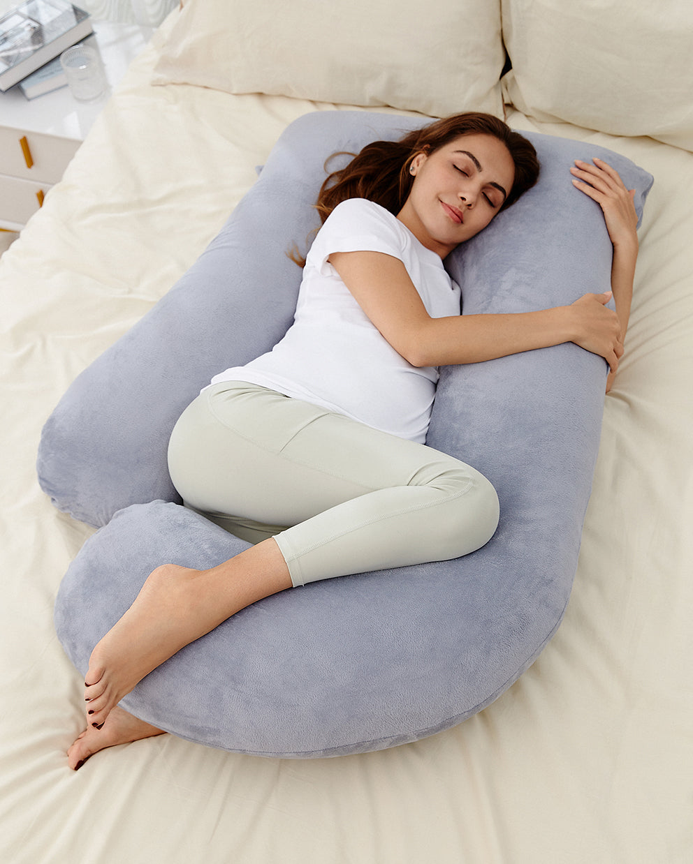 Momcozy Pregnancy Pillow U Shaped (Grey)