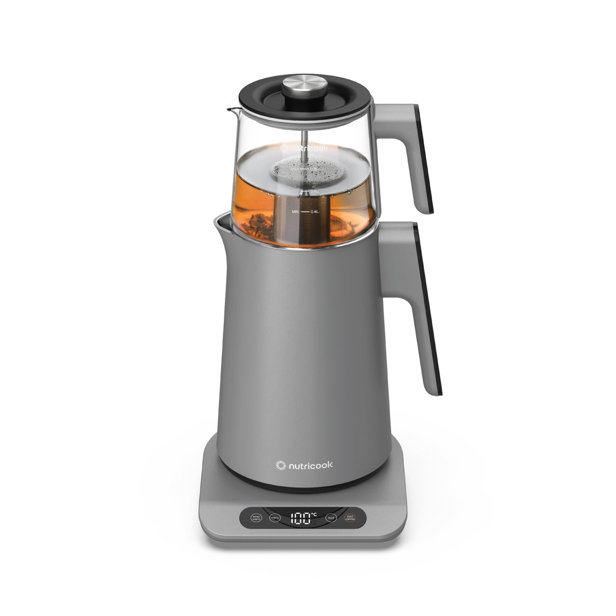 Nutricook 2-in-1 Kettle & Tea Maker Grey NC-KTM330G