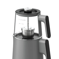 Nutricook 2-in-1 Kettle & Tea Maker Grey - glass teapot with infuser
