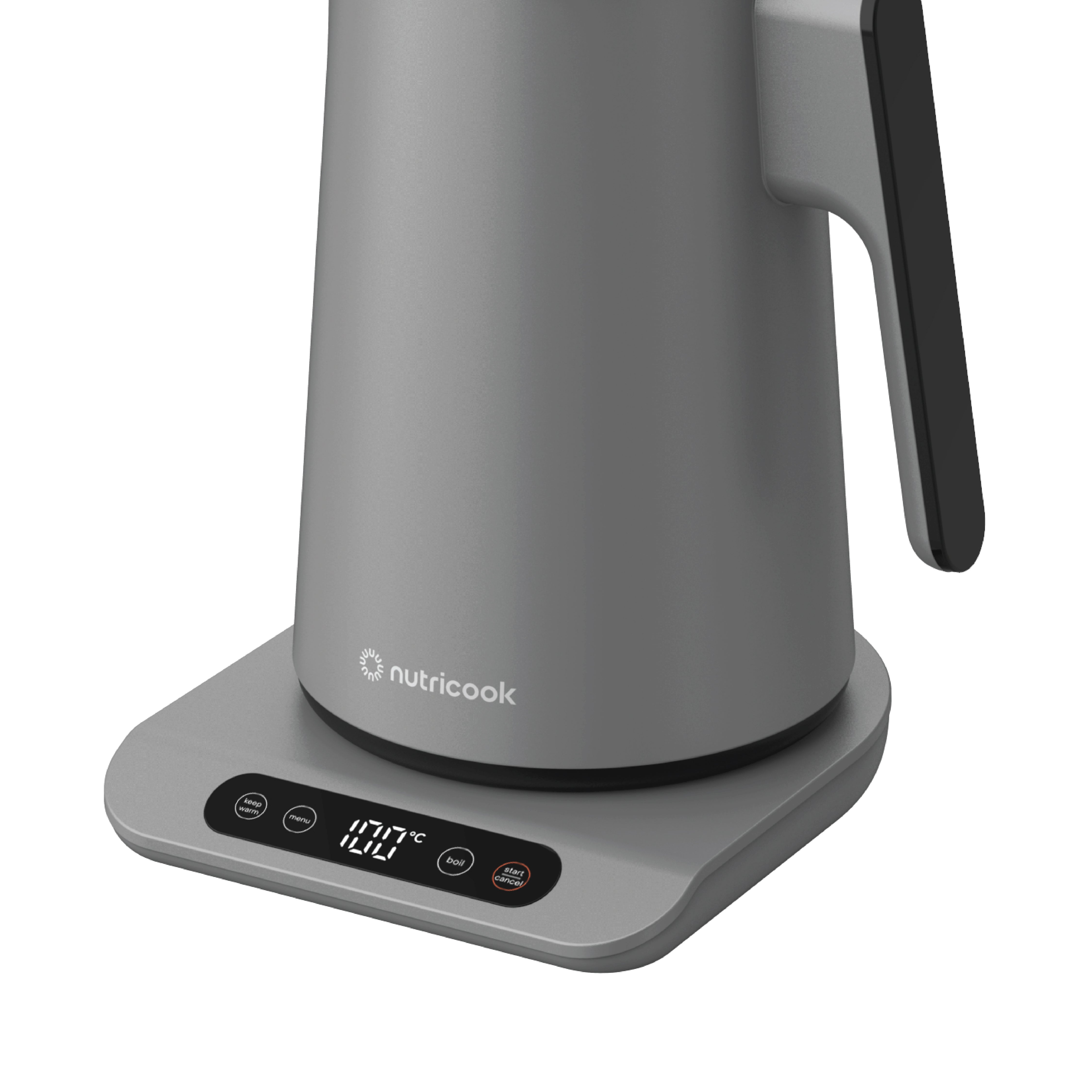 Nutricook 2-in-1 Kettle & Tea Maker Grey - digital temperature control