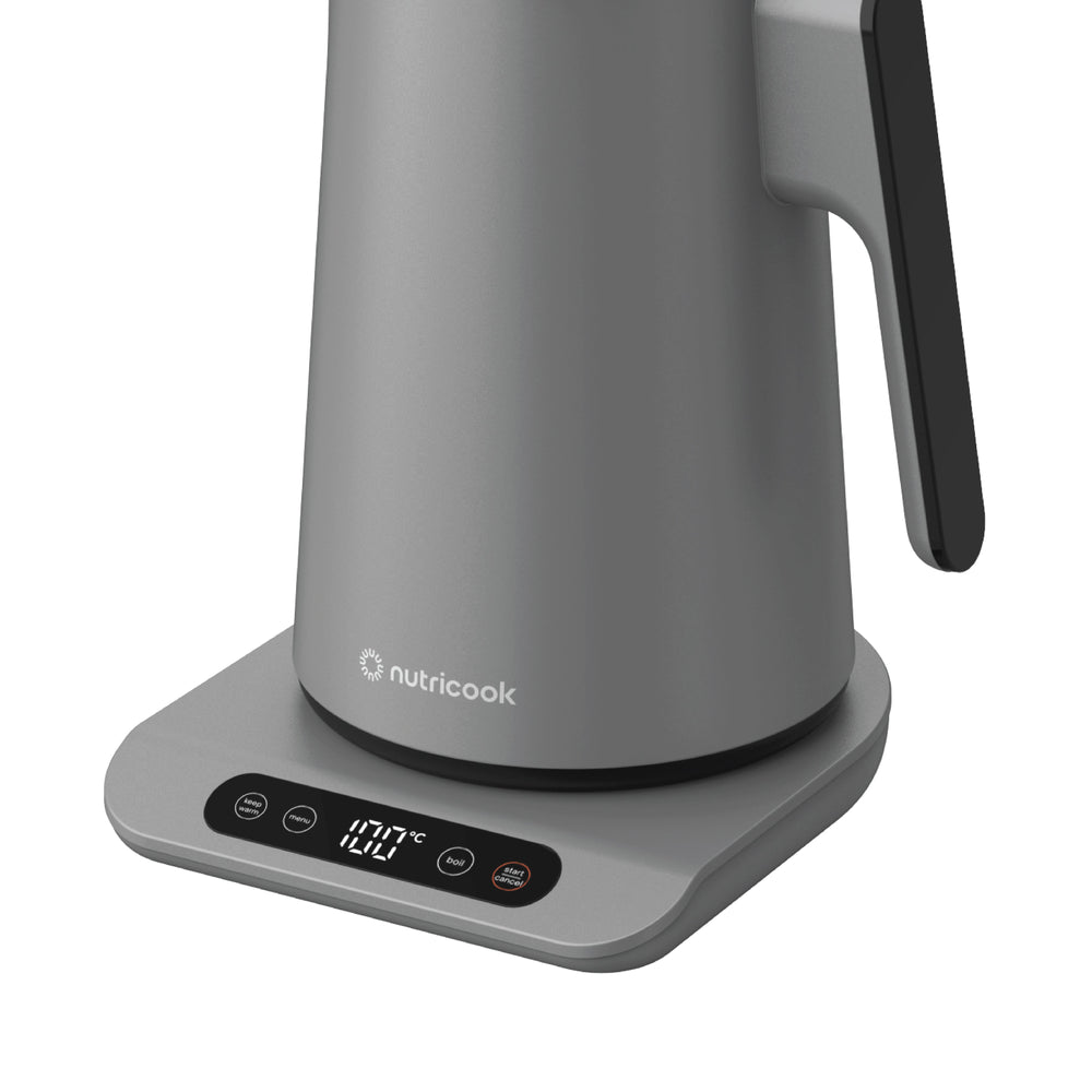 Nutricook 2-in-1 Kettle & Tea Maker Grey - digital temperature control