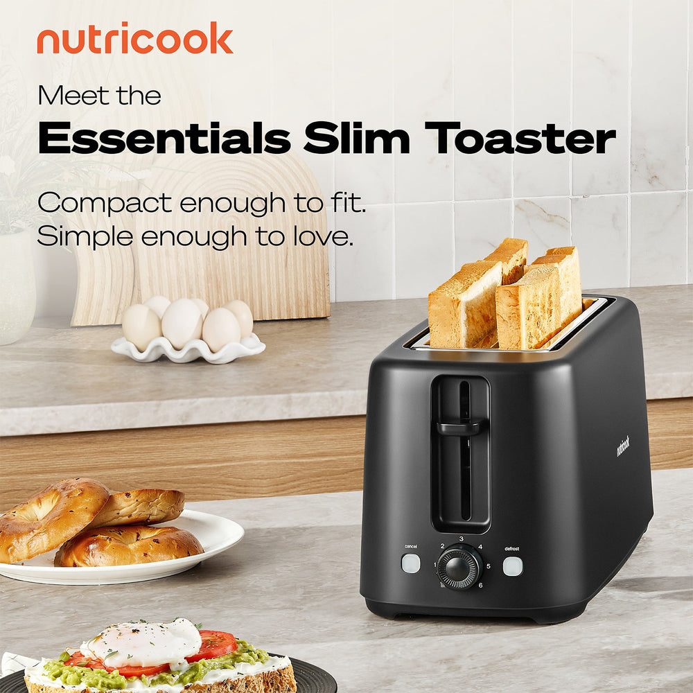 Nutricook Essentials Slim 4-Slice Toaster long slots