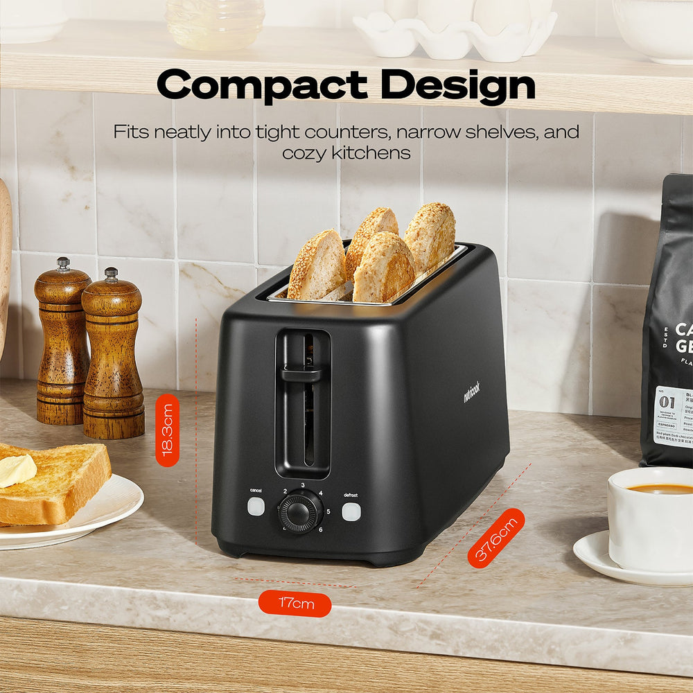 Nutricook Essentials Slim 4-Slice Toaster in the kitchen