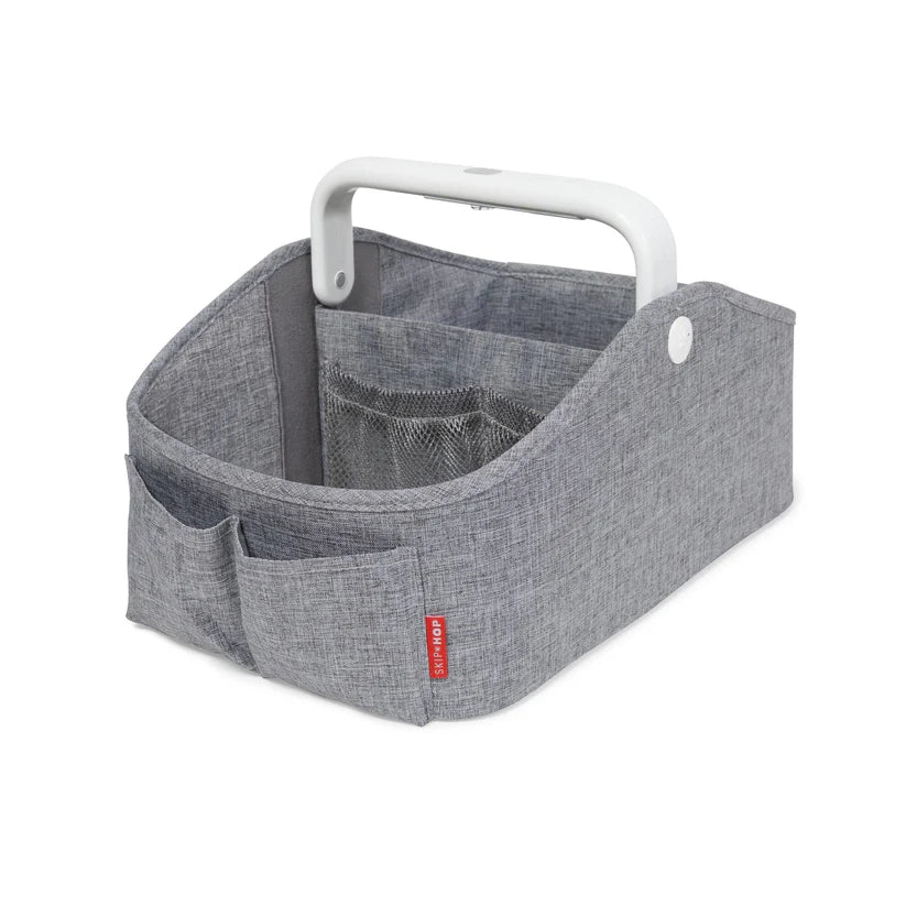 Nursery Style Light-Up Diaper Caddy - Grey