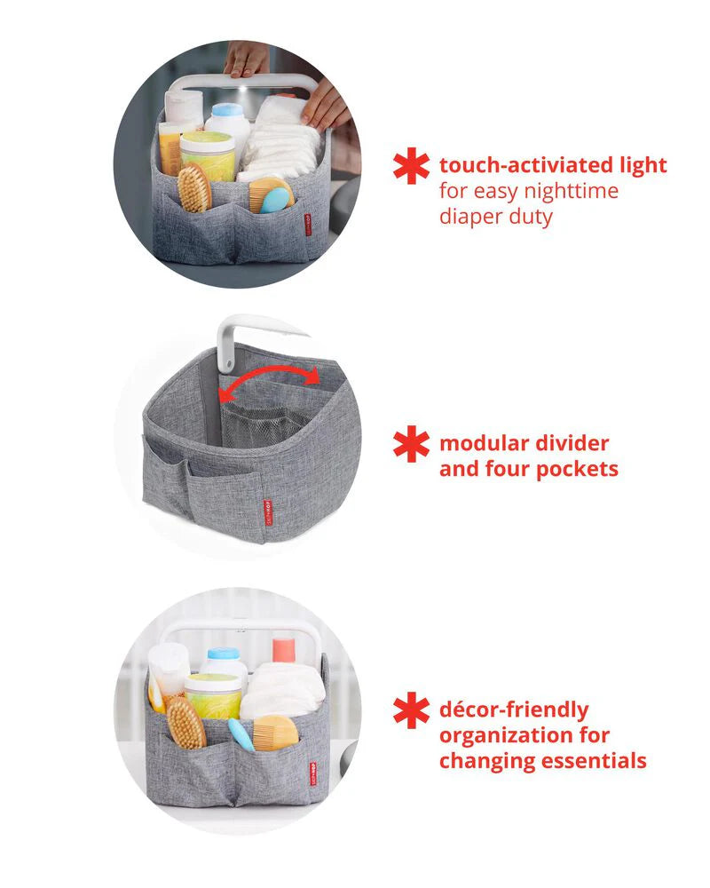 Nursery Style Light-Up Diaper Caddy - Oat Nursery Style Light-Up Diaper Caddy - Oat