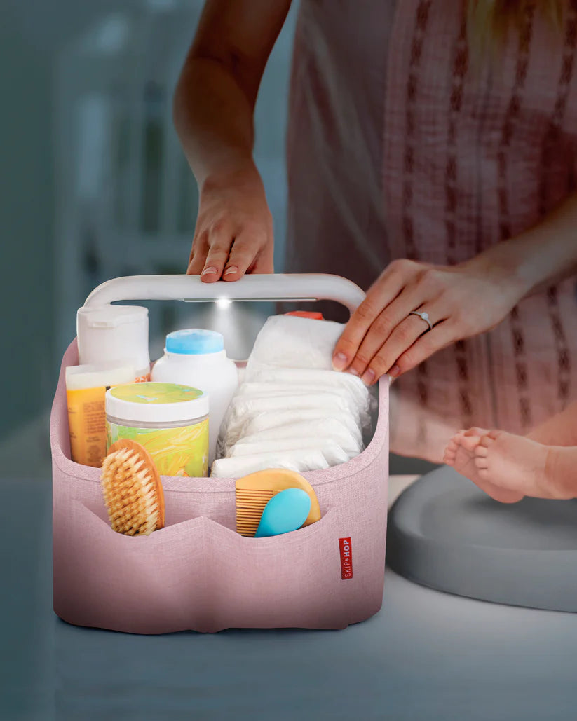 Nursery Style Light-Up Diaper Caddy - Pink Nursery Style Light-Up Diaper Caddy - Pink