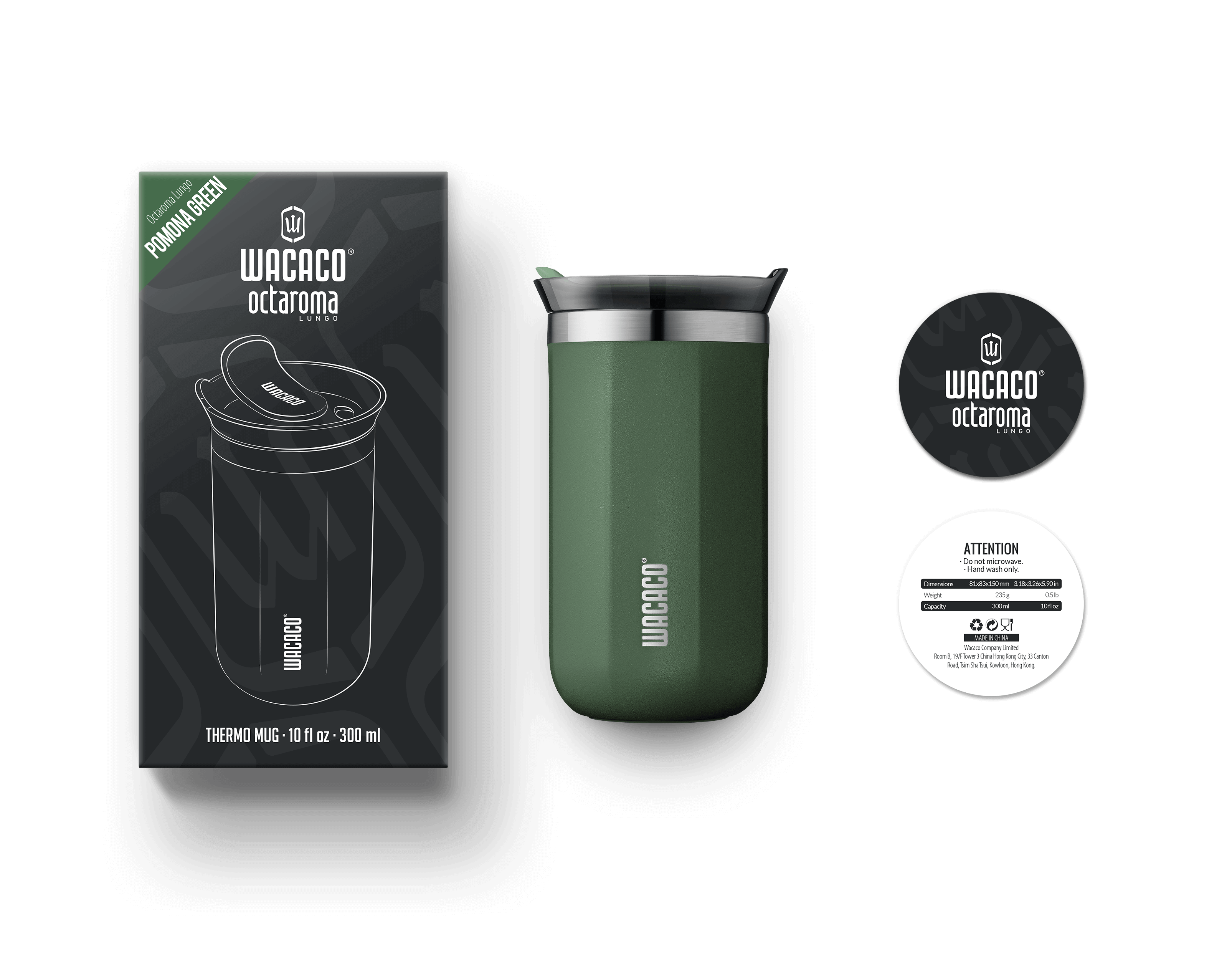 Wacaco Octaroma Lungo Pomona Green with box