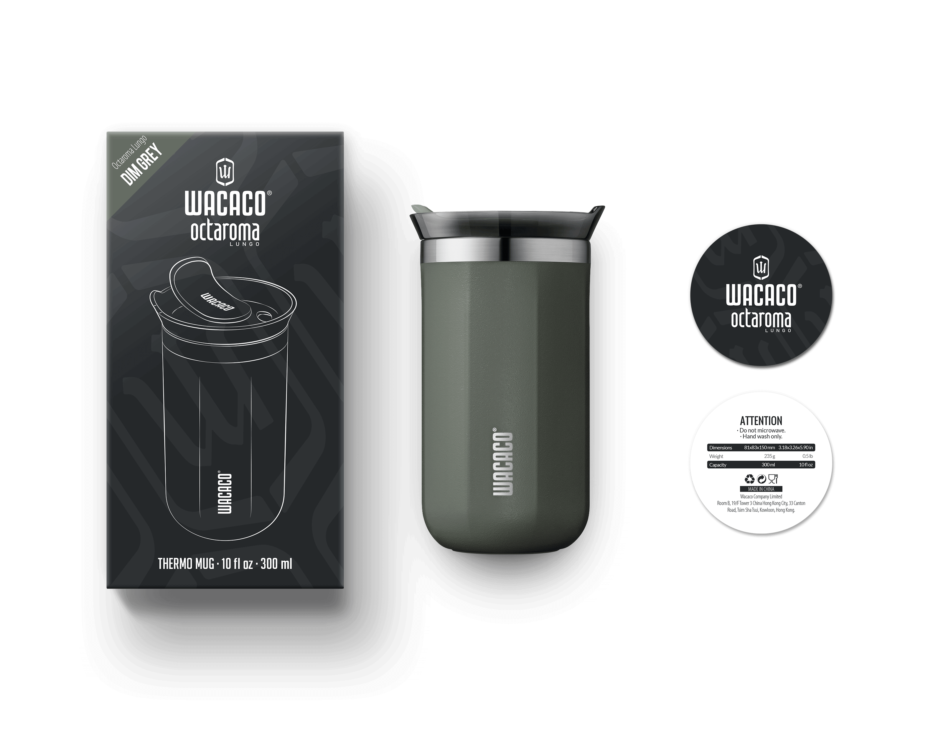 Wacaco Octaroma Lungo Dim Grey with box