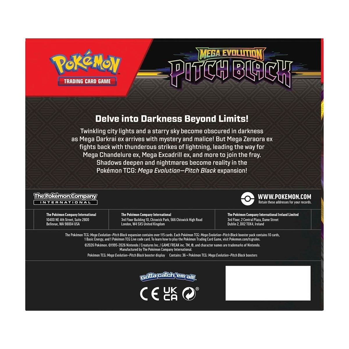 Pokémon TCG Mega Evolution Pitch Black Booster Pack 4