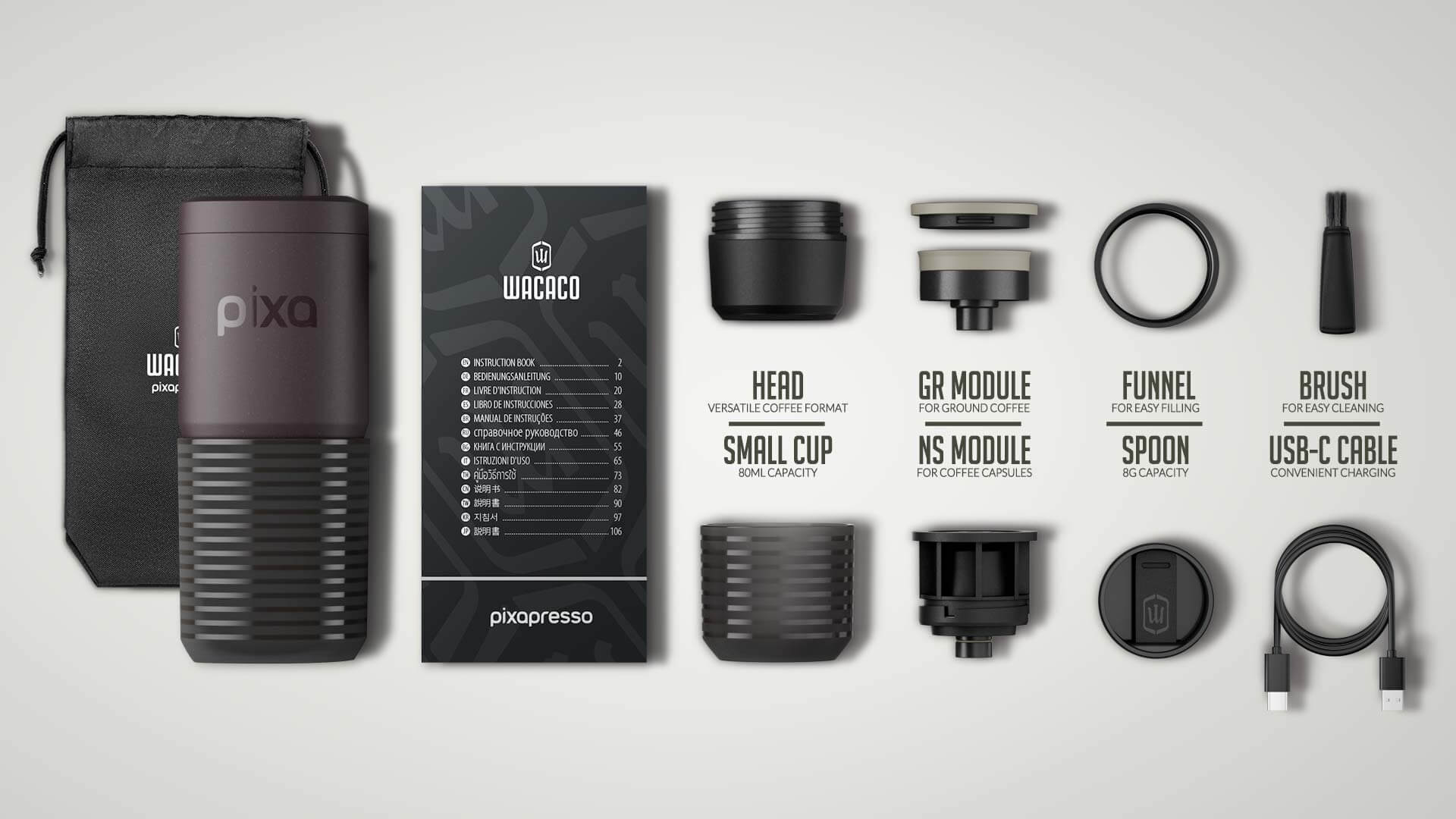 Wacaco Pixapresso box contents