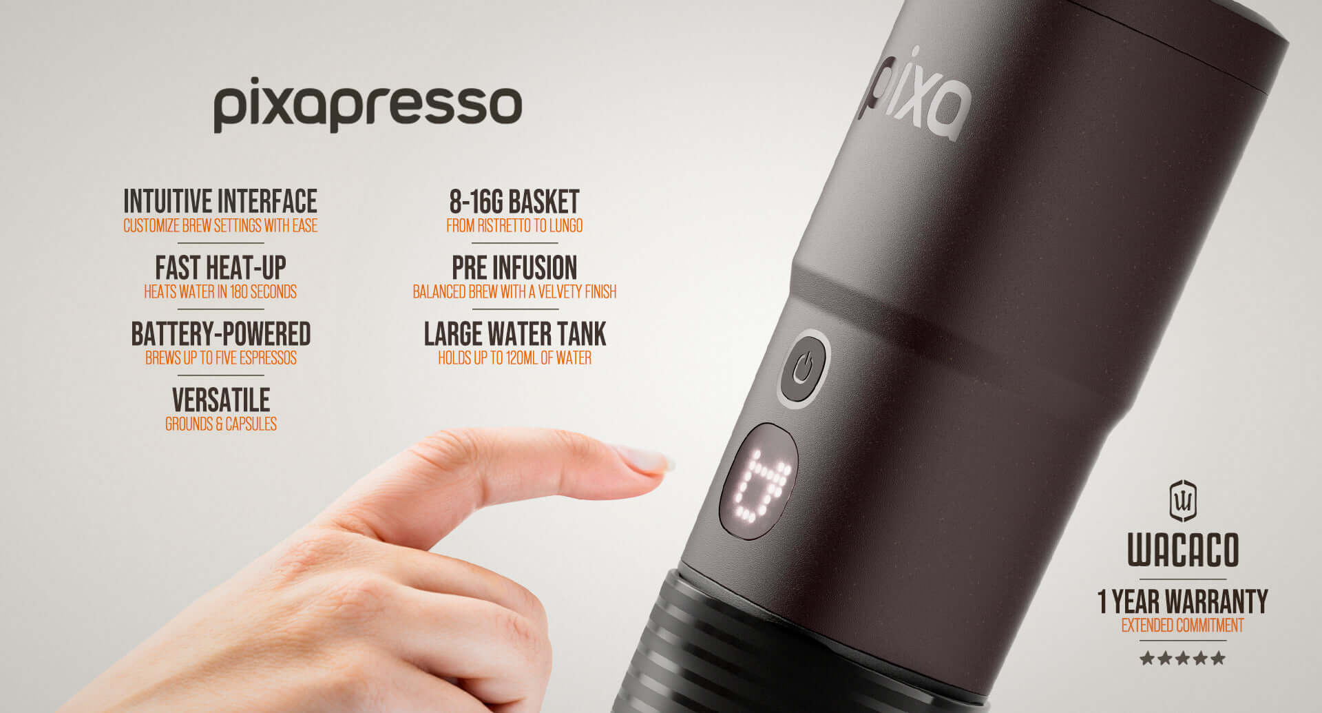 Wacaco Pixapresso features