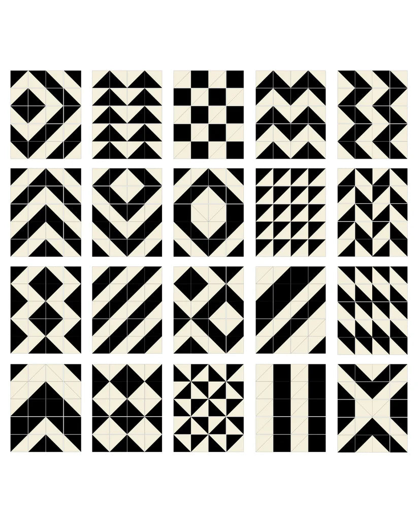 Playspot Geo Foam Floor Tiles - Black / Cream